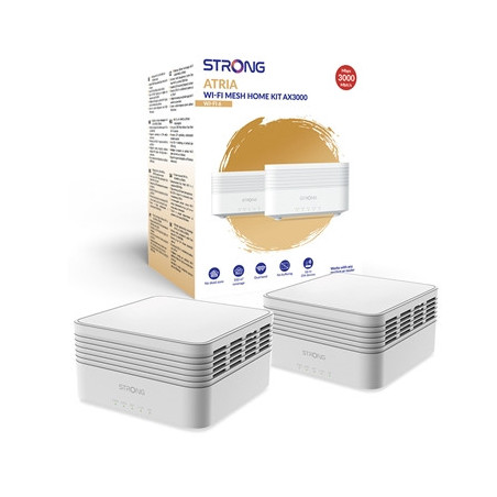 Strong MESHKITAX3000UK AX3000 Whole Home Wi-Fi 6 Mesh System (2 Pack) - 3 300sq.ft Coverage