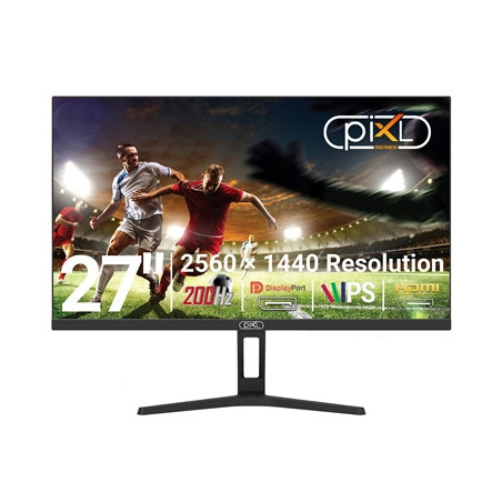 piXL X-Series GS27QIDPHA 27 Inch QHD IPS Gaming Monitor with 200Hz Refresh Rate  2560 x 1440 Resolution  1ms Response Time  2x H