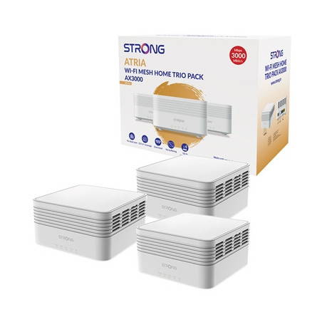 Strong MESHTRIAX3000UK AX3000 Whole Home Wi-Fi 6 Mesh System (3 Pack) - 5 000sq.ft Coverage