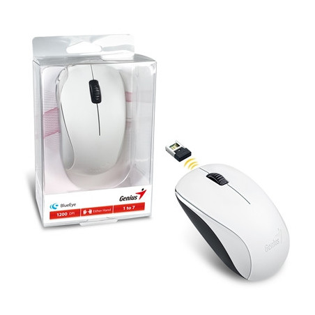 Genius NX-7000 Wireless Mouse  2.4 GHz with USB Pico Receiver  Adjustable DPI levels up to 1200 DPI  3 Button with Scroll Wheel 