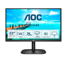 AOC 22B2H/EU 21.5 Inch Frameless Monitor  Full HD  Widescreen  VGA  HDMI  4ms  75Hz  VESA  Tilt