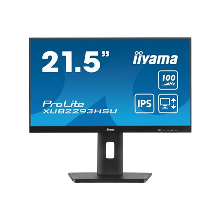 iiyama PROLITE XUB2293HSU-B7 22 inch IPS Monitor  Full HD  1ms  USB Hub  HDMI  DisplayPort  Freesync  100Hz  Speakers  Black  In
