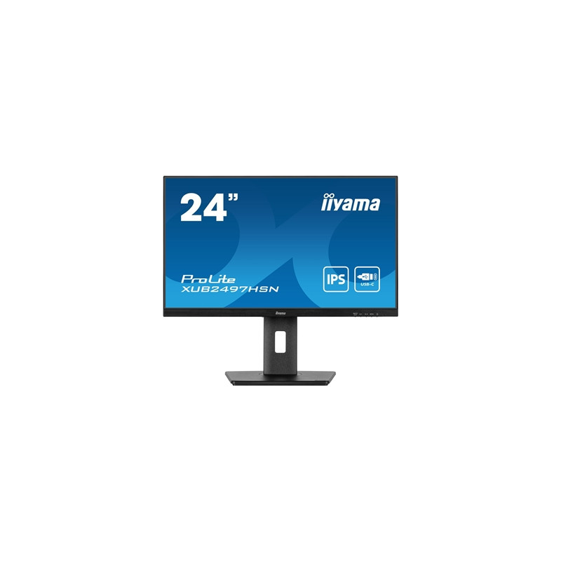 iiyama Prolite XUB2497HSN-B2 24 inch IPS Monitor  USB-C Dock  RJ45(LAN)  Full HD  1ms  HDMI  DisplayPort  USB-Hub  USB-C  100Hz 
