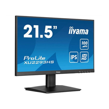 iiyama PROLITE XU2293HS-B6 22 inch IPS Monitor  Full HD  1ms  HDMI  DisplayPort  Freesync  100Hz  Speakers  Black  Internal PSU 