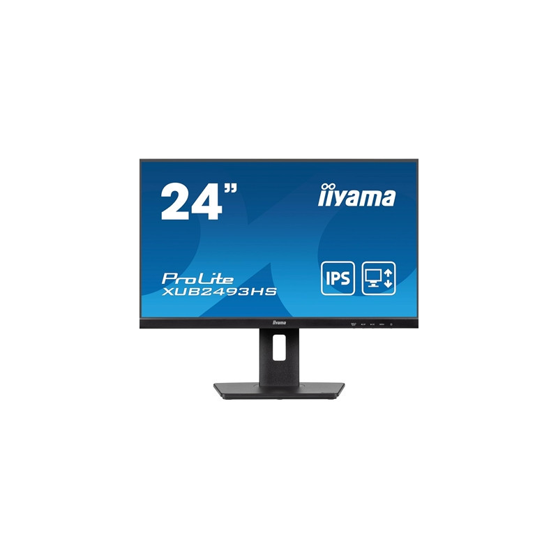 iiyama PROLITE XUB2493HS-B6 24 inch IPS Monitor  Full HD  0.5ms  HDMI  DisplayPort  Freesync  100Hz  Speakers  Black  Internal P