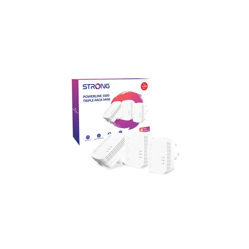 Strong POWERL1000TRIMINIUK AV1000 Mini Powerline Kit Triple Pack (3 Pack)