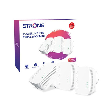 Strong POWERL1000TRIMINIUK AV1000 Mini Powerline Kit Triple Pack (3 Pack)