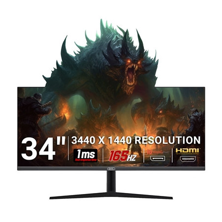 piXL 34-inch UWQHD UltraWide 165Hz Gaming Monitor with 100% sRGB Colour Gamut  Quad HD 3440 x 1440 IPS Panel & 1ms Response Time
