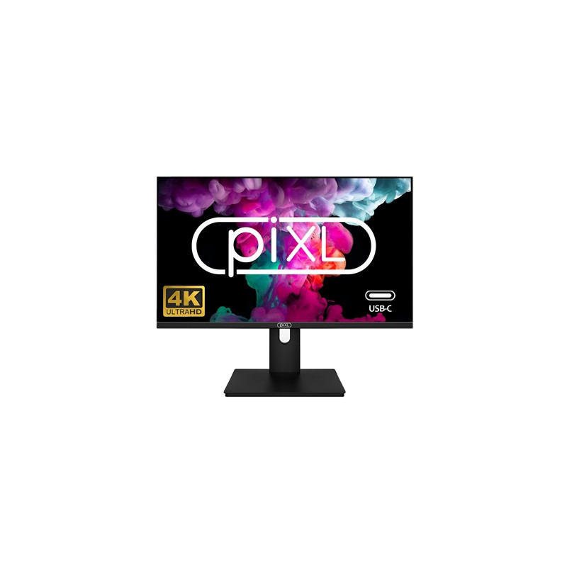 piXL PX27UDH4K 27 Inch 60Hz 4K IPS Monitor with 3840 x 2160 Resolution  5ms Response Time  60Hz Refresh Rate  USB-C  USB-B  USB-