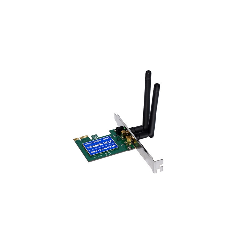 300mbps N300 PCI Express Wireless Adapter with Additional Low Profile Bracket (Bulk Packaged/Poly Bag)