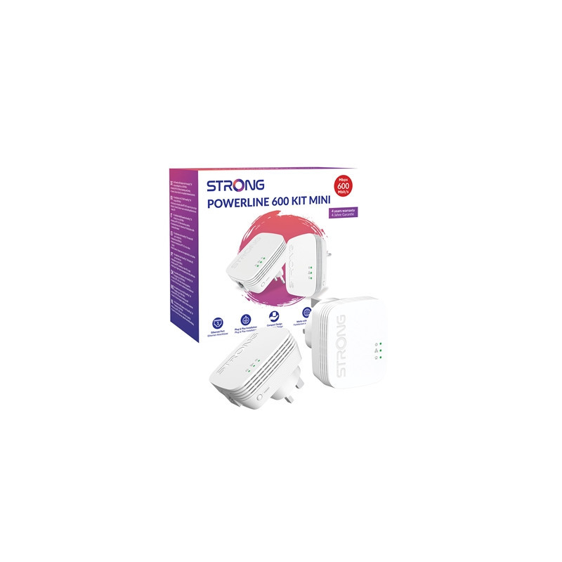 Strong POWERL600DUOMINIUK AV600 Mini Powerline Kit (2 Pack)