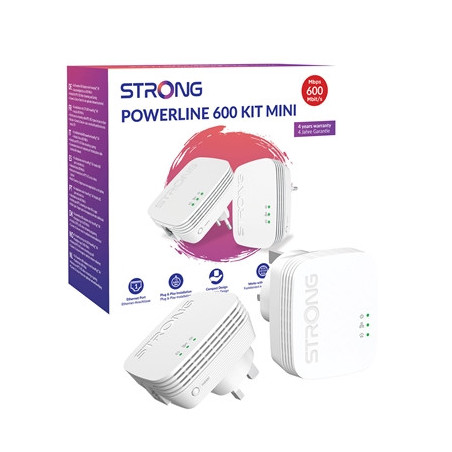 Strong POWERL600DUOMINIUK AV600 Mini Powerline Kit (2 Pack)
