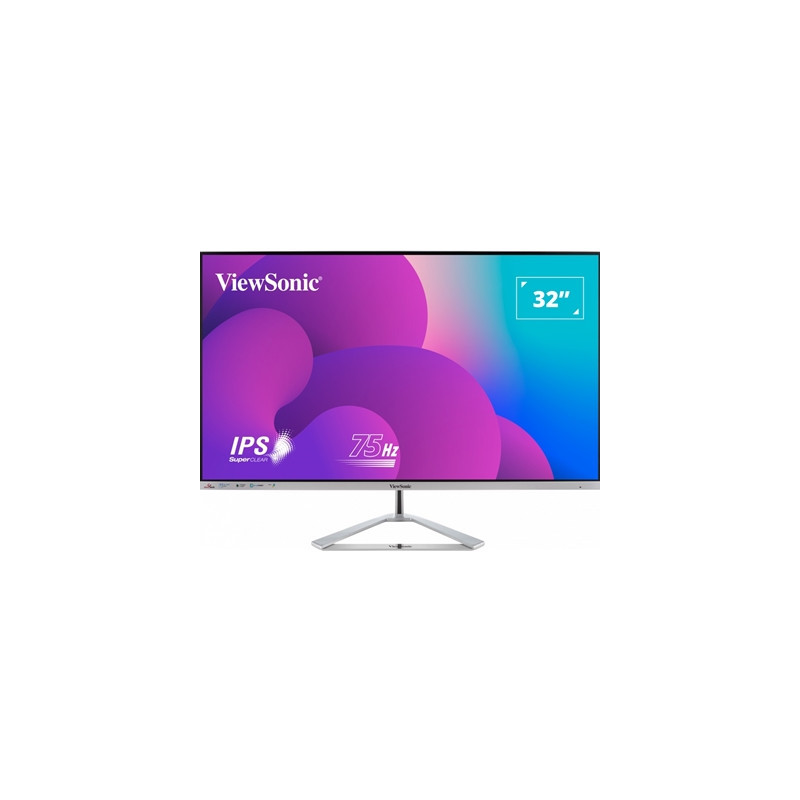 Viewsonic VX3276-MHD-3 32-Inch Full HD  Frameless IPS Monitor  1080p  1920 x 1080 Resolution  75Hz  HDMI  VGA  DisplayPort  Spea