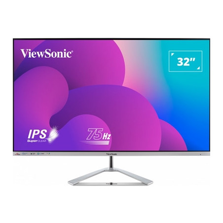 Viewsonic VX3276-MHD-3 32-Inch Full HD  Frameless IPS Monitor  1080p  1920 x 1080 Resolution  75Hz  HDMI  VGA  DisplayPort  Spea