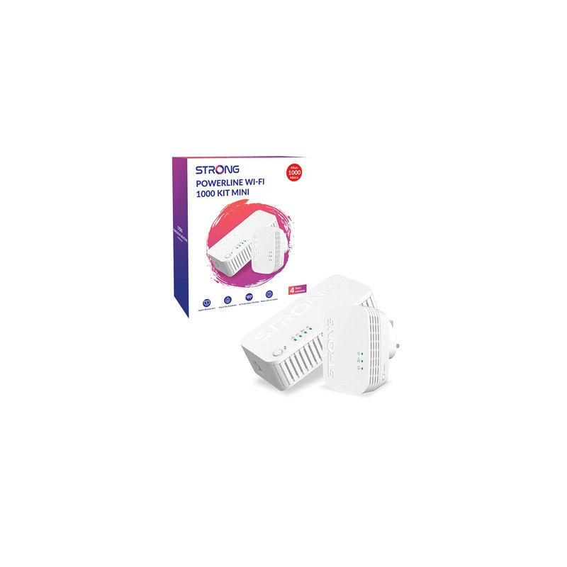 Strong POWERWF1000DUOMINIUK AV1000 Mini WI-FI Powerline Kit (2 Pack)