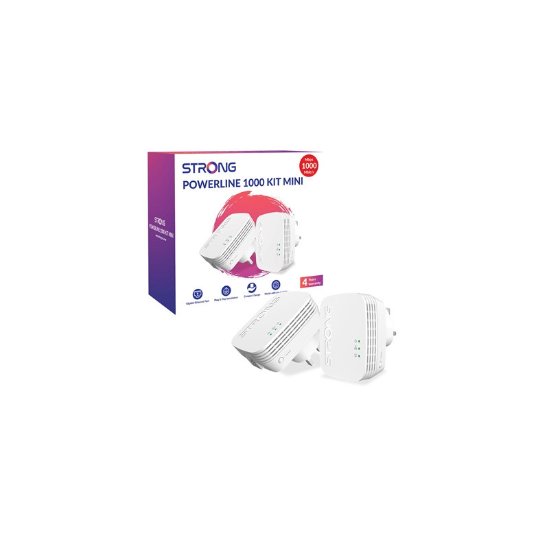 Strong POWERL1000DUOMINIUK AV1000 Mini Powerline Kit (2 Pack)