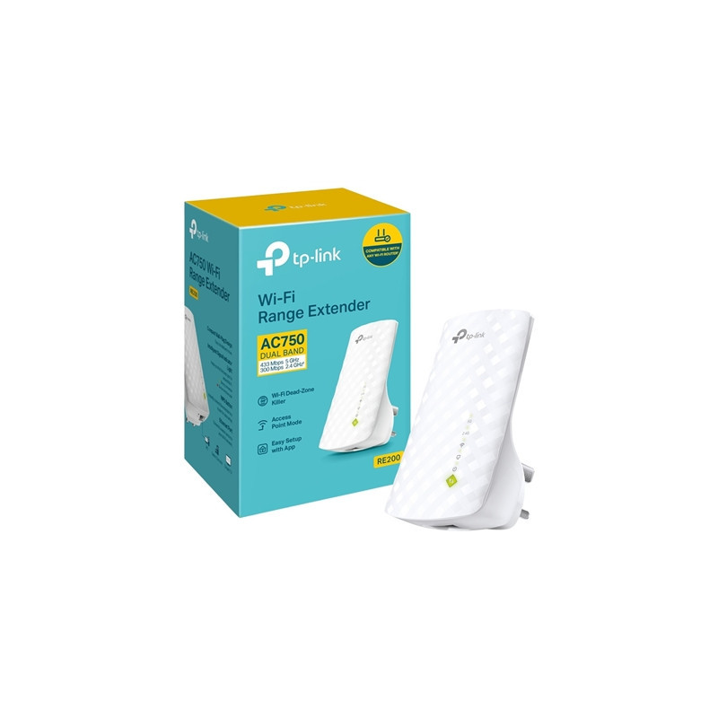 TP-Link RE200 AC750 Dual Band Wi-Fi Universal Wall-Plug Range Extender