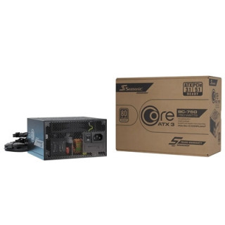 Seasonic CORE BC 750W 80 PLUS Bronze ATX 3.1 PCIe 5.1 Fixed-Cable PSU with 12V-2x6  120mm HDB Fan & 5 Year Warranty  Black