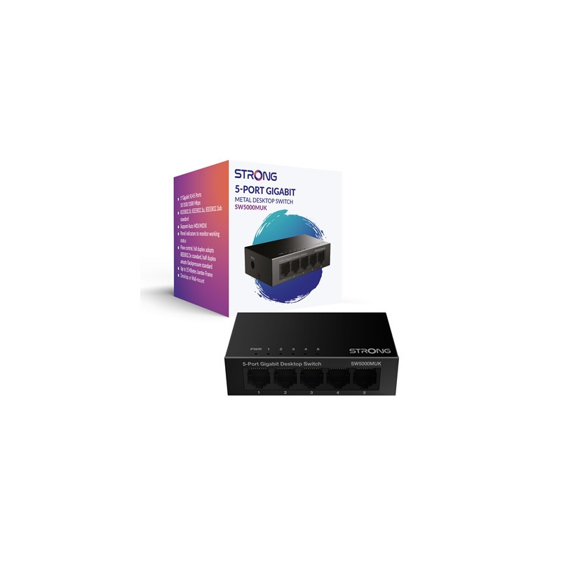 Strong SW5000MUK 5 Port Gigabit Switch (Metal)