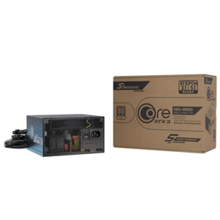 Seasonic CORE GC-850 850W 80 PLUS Gold ATX 3.1 Non-Modular PSU with 120mm HDB Fan  Braided Cables & 5 Year Warranty  Black