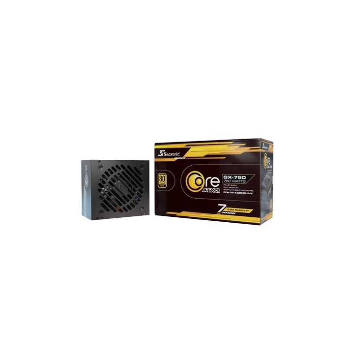 Seasonic CORE GX ATX 3.1  (SRP-CGX751-A5A32SF) 750W PSU  120mm Fan  80 PLUS Gold  Fully Modular  Individual Black Cables with Br