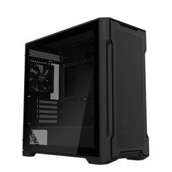 Gigabyte C102 GLASS Mid Tower PC Case - Black  Tempered Glass Side Panel  Optimized Airflow  Dual USB 3.0 Ports  Supports Liquid