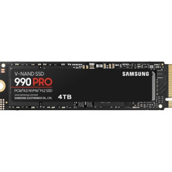 Samsung 990 PRO(MZ-V9P4T0BW ) 4TB NVMe SSD  PCIe Gen4  M.2 Interface  2280  Read 7450 MB/s  Write 6900 MB/s  5 Year Warranty
