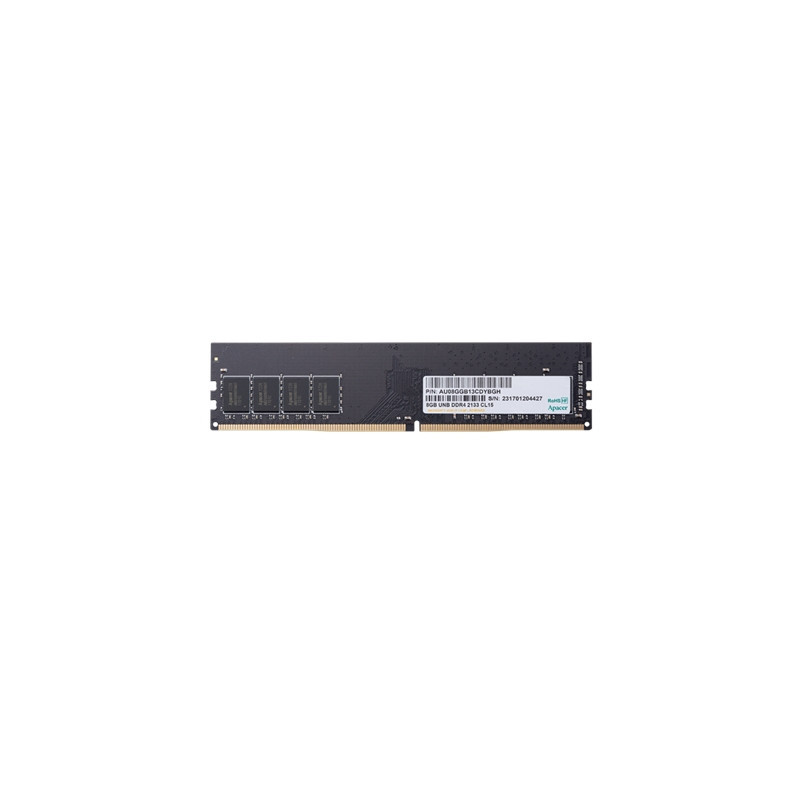 Apacer AU08GGB32CSYBGH 8GB DIMM System Memory  DDR4  3200MHz  1 x 8GB  288 Pin  CL22  Bulk