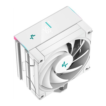 DeepCool AK400 Digital CPU Cooler  White  1x 120mm Fan  Single Tower  ARGB  4x Direct Touch Copper Heatpipes  Intel/AMD