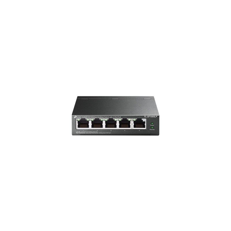 TP-Link TL-SF1005LP 5-Port 10/100Mbps Metal Desktop PoE Switch with 4-Port PoE (41W)