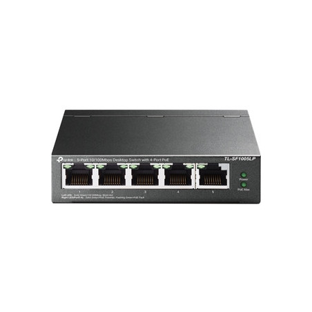 TP-Link TL-SF1005P 5-Port 10/100Mbps Metal Desktop PoE Switch with 4-Port PoE (58W)