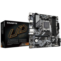 Gigabyte A620M DS3H Ultra Durable AMD AM5 Socket Motherboard  Micro-ATX  4x DDR5 Slots  1x M.2 Socket  1x USB-C Port  GbE LAN  1