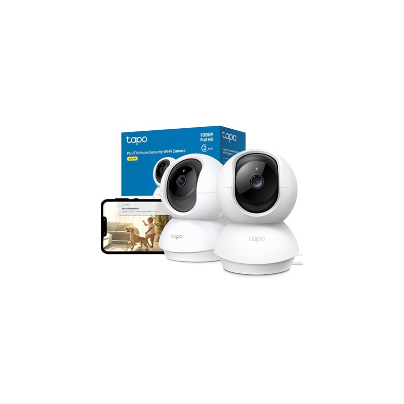TP-Link Tapo C200P2 Pan/Tilt Home Security WiFi Camera  2-Pack