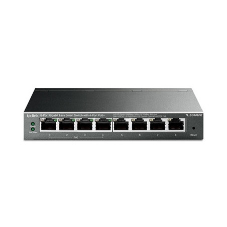 TP-Link TL-SG108PE 8-Port Metal Gigabit Easy Smart Switch with 4-Port PoE+ (64W)