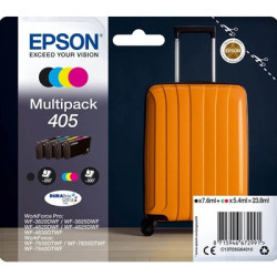 Epson 405 Multipack (Original) - Black  Cyan  Magenta  Yellow DURABrite Ultra Ink Cartridges for Workforce WF-7310  7830  7835  