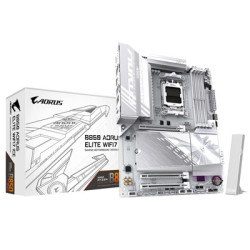 Gigabyte B850 AORUS ELITE WIFI7 ICE AMD AM5 Socket Motherboard  ATX  4x DDR5 Slots  3x M.2 Sockets  Fitted I/O Shield  2.5GbE LA