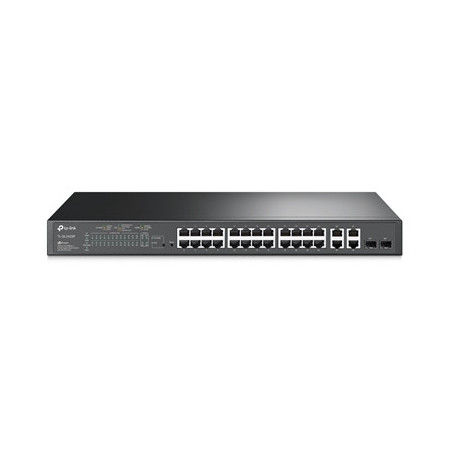 TP-Link TL-SL2428P 24-Port Metal 10/100Mbps + 4-Port Gigabit Smart Switch with 24-Port PoE+ (250W)