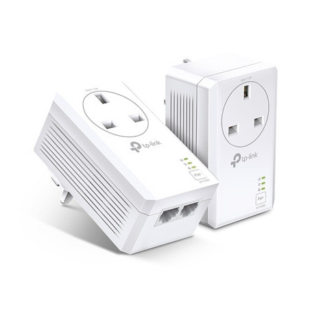 TP-Link TL-PA7027P KIT AV1000 2-Port Gigabit Pass-through Powerline Starter Kit