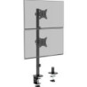 VonHaus Vertical Double Monitor Stand for 13-32“ Screens  Twin Monitor Mount with Clamp  Height Adjustable  Easy Assemble Stand 