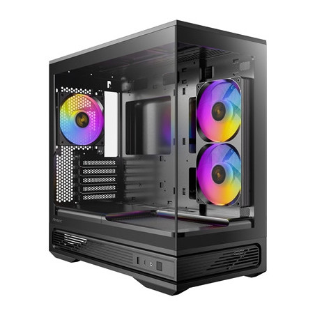 Antec Constellation C2M ARGB Micro-ATX PC Case  270' Panoramic Tempered Glass  240mm and 120mm ARGB PWM Fans  USB-C  360mm Radia