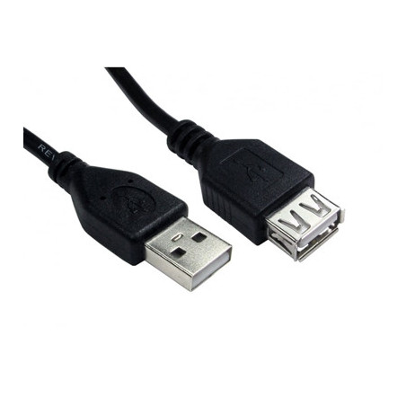 USB 2.0 A (M) to USB 2.0 A (F) 1m Black OEM Extension Data Cable