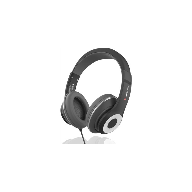 Verbatim TruSound USB-C Over-Ear Headset With In-Line Microphone  Black