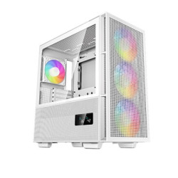 DeepCool CH560 Digital  White  Mid Tower Gaming Case  Tempered Glass  4x ARGB Fans  E-ATX/ATX/MicroATX
