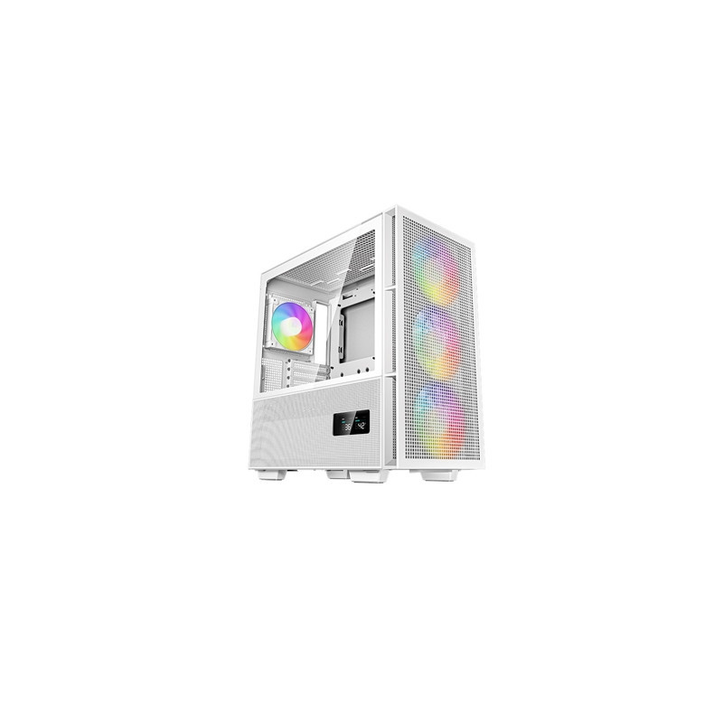 DeepCool CH560 Digital  White  Mid Tower Gaming Case  Tempered Glass  4x ARGB Fans  E-ATX/ATX/MicroATX