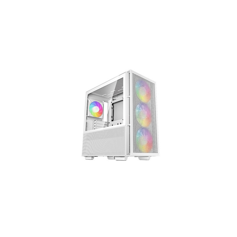 DeepCool CH560  White  Mid Tower Gaming Case  Tempered Glass  4x ARGB Fans  E-ATX/ATX/MicroATX