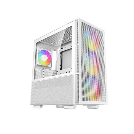 DeepCool CH560  White  Mid Tower Gaming Case  Tempered Glass  4x ARGB Fans  E-ATX/ATX/MicroATX