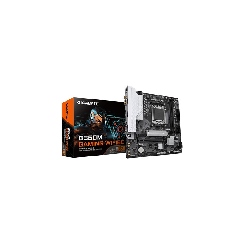 Gigabyte B650M GAMING WIFI6E (rev. 1.2) AMD AM5 Socket Motherboard  2x DDR5 DIMM Slots  1x M.2 Sockets  2.5GbE LAN  Wi-Fi 6E  1x