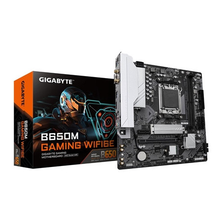Gigabyte B650M GAMING WIFI6E (rev. 1.2) AMD AM5 Socket Motherboard  2x DDR5 DIMM Slots  1x M.2 Sockets  2.5GbE LAN  Wi-Fi 6E  1x