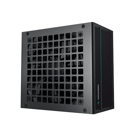 DeepCool PF500 500W PSU  120mm Silent Hydraulic Bearing Fan  80 PLUS White  Non Modular  UK Plug  Flat Black Cables  Efficient &