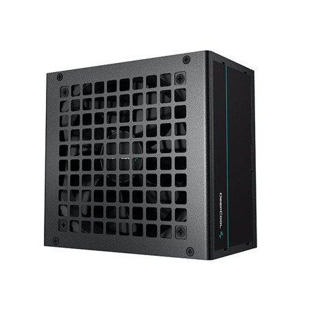DeepCool PF600 600W PSU  120mm Silent Hydraulic Bearing Fan  80 PLUS White  Non Modular  UK Plug  Flat Black Cables  Efficient &